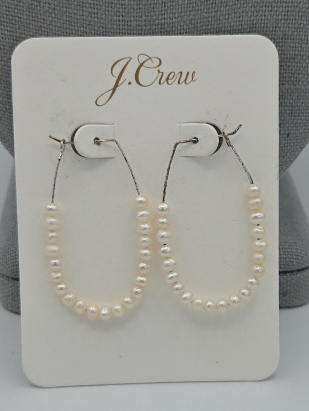 5 for $25! J. Crew Pearl Hoop Earrings in Cream